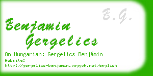 benjamin gergelics business card